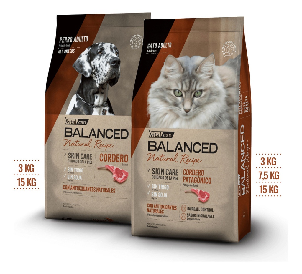 Balanced Gato Natural Recipe Cordero Patagonico 7,5 Kg