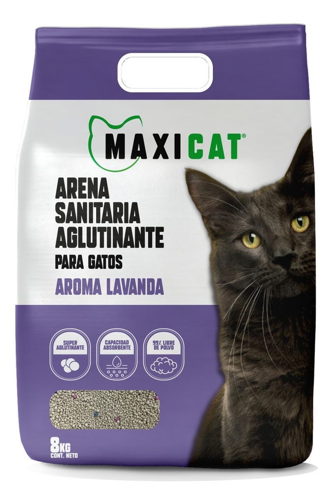 Arena Para Gatos Maxi Cat 10 Kg Lavanda !