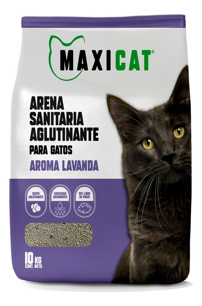 Maxi Cat Arena Sanitaria 20 Kg Aroma Lavanda Bentonita