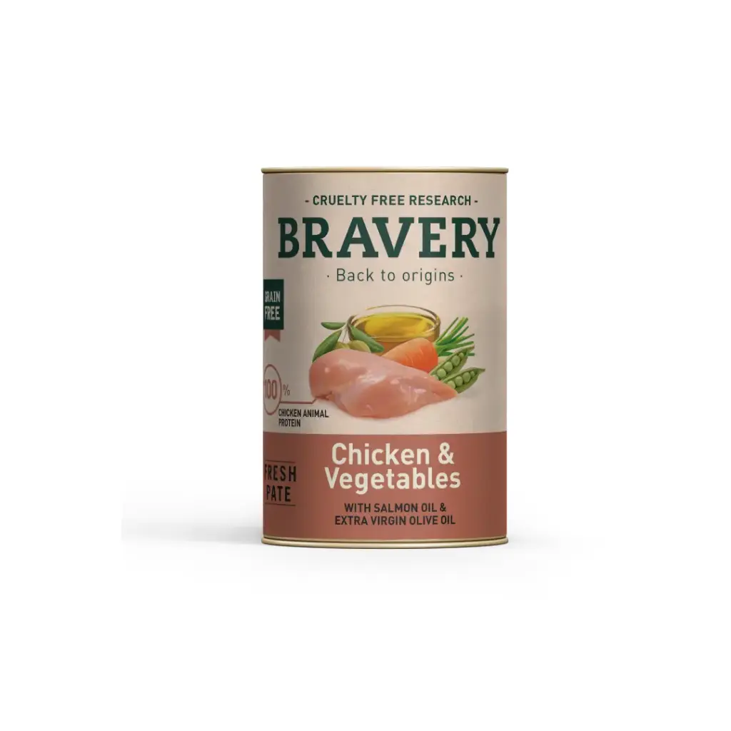 Bravery Chiken And Vegetables Dog Wet Food 290 Gr